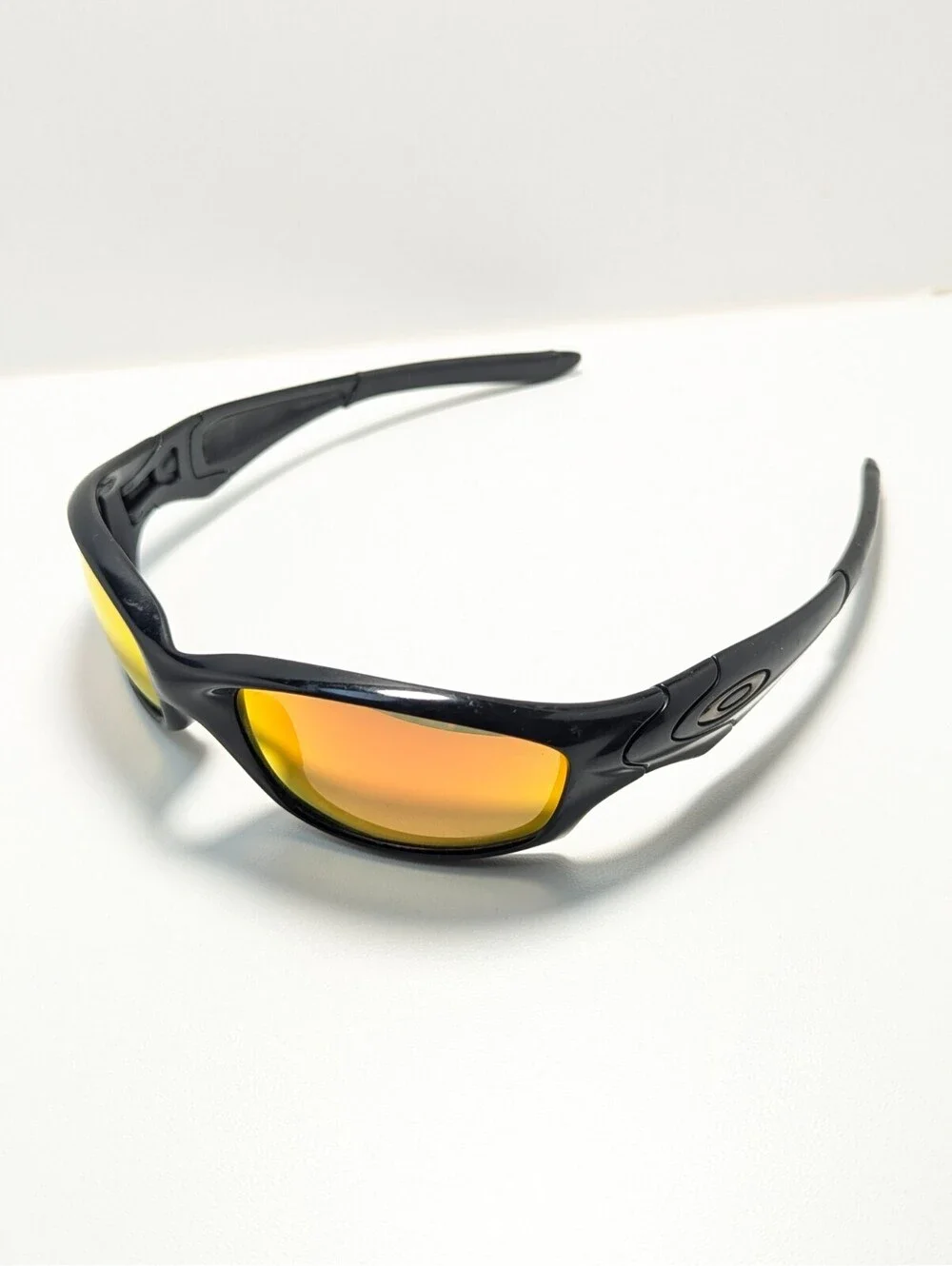 Oakley Straight 2007 Black Red Lens Outdoor Wraparound Men's Sports Sunglasses